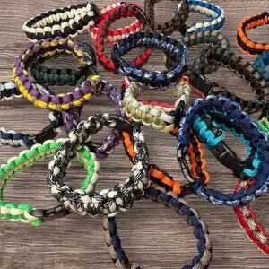 Lot of 24 Paracord Survival Bracelets Assorted Colors Emergency Gear Bulk